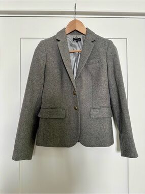 NWOT J. Crew Mercantile Wool Blend Gray Women's Blazer Jacket